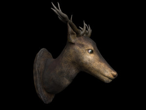3d deer head model low-poly Modello 3D