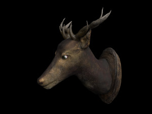 3d deer head model low-poly Modello 3D