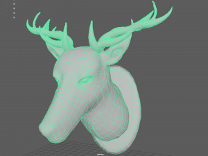 3d deer head model low-poly Modello 3D