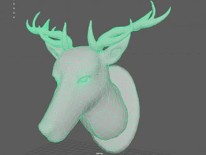 3d deer head model low-poly 3D Model