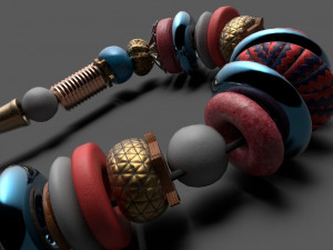beads made in maya 3D Model