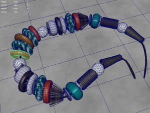 beads made in maya 3D Model
