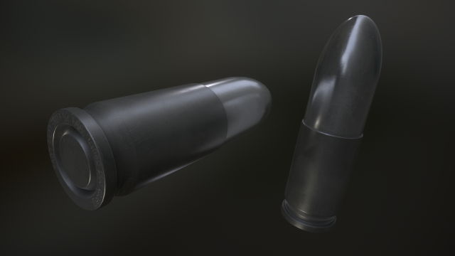 bullet perfect low-poly 3D Model .c4d .max .obj .3ds .fbx .stl .blend 