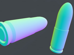 bullet perfect low-poly 3D Model