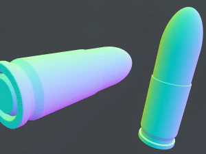 bullet perfect low-poly 3D Model