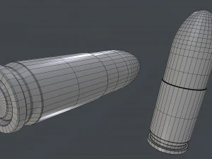 bullet perfect low-poly 3D Model