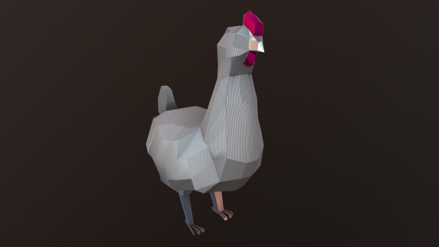 chicken 3D Model .c4d .max .obj .3ds .fbx .stl .blend 