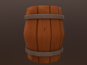 barrel low-poly 3D 모델
