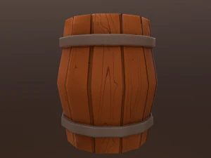 barrel low-poly 3D Model