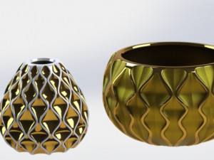 2 new 3d printable planters Modelo de impresión 3D