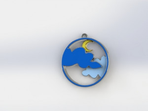 moon pendant 3D Print Model
