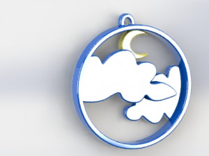 moon pendant 3D Принт Модель