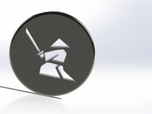 samurai medallion Modelo de Impressão 3D