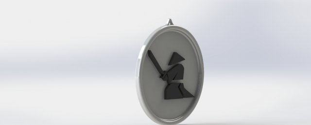 samurai medallion Modelo de Impressão 3D .c4d .max .obj .3ds .fbx .stl .blend 