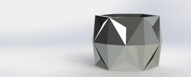 geometric planter Modello di stampa 3D .c4d .max .obj .3ds .fbx .stl .blend 