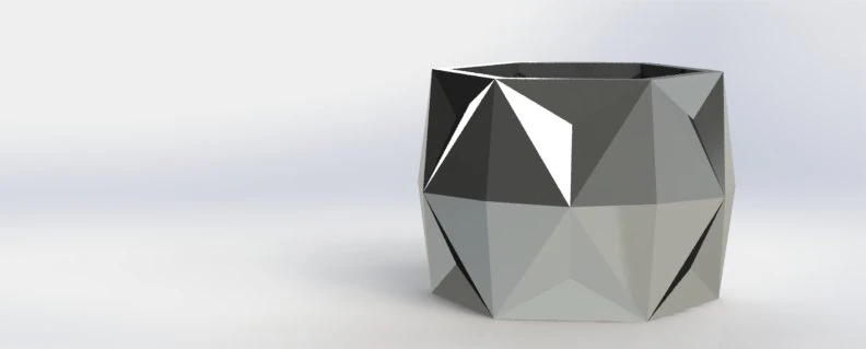 geometric planter 3D Print Model .c4d .max .obj .3ds .fbx .stl .blend