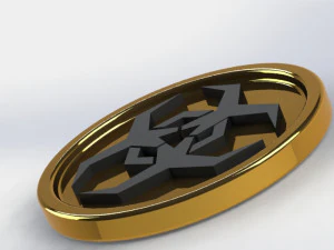 생물학적 위험 기호 3D 프린트 모델