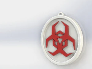 생물학적 위험 기호 3D 프린트 모델