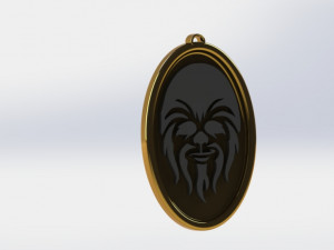 chubaka pendant Model Cetak 3D