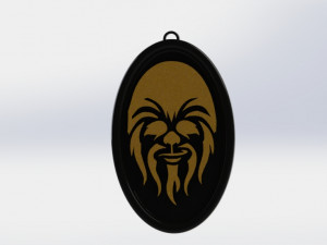 chubaka pendant Model Cetak 3D