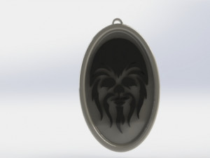 chubaka pendant Model Cetak 3D