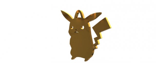 pikachu pendant 3D 打印模型 .c4d .max .obj .3ds .fbx .stl .blend