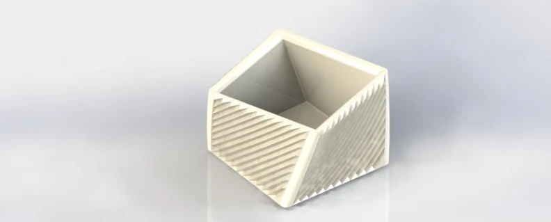 cubic textered planter 3D Print Model .c4d .max .obj .3ds .fbx .stl .blend 
