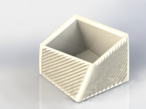 cubic textered planter 3D Print Model