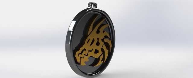 dragon head pendant 3D Print Model .c4d .max .obj .3ds .fbx .stl .blend