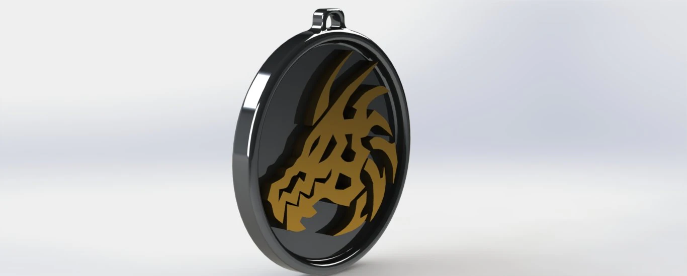 dragon head pendant 3D Print Model .c4d .max .obj .3ds .fbx .stl .blend 