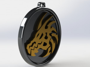 dragon head pendant Model Cetak 3D