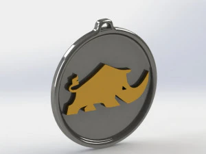 rhino pendant 3D Print Model