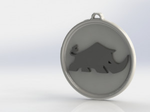 rhino pendant Model do druku 3D