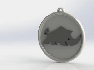 rhino pendant 3D Print Model