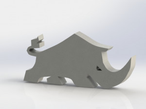 rhino pendant Model do druku 3D