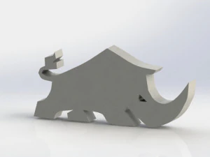 rhino pendant 3D Print Model