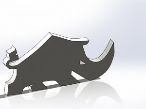 rhino pendant Model do druku 3D