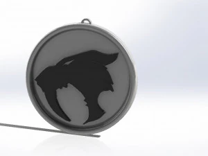 Tiger-Anh&auml;nger 3D Druckmodell