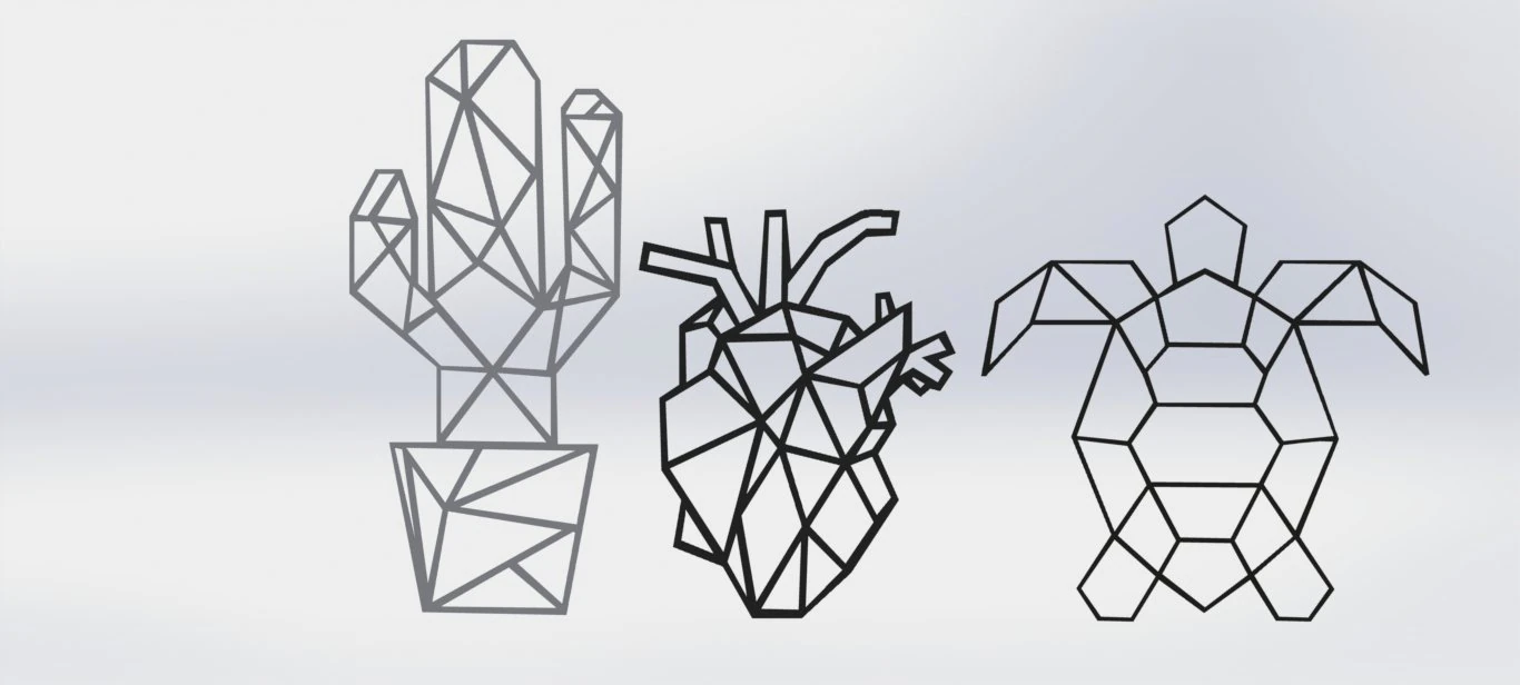 wall line art 3D Print Model .c4d .max .obj .3ds .fbx .stl .blend