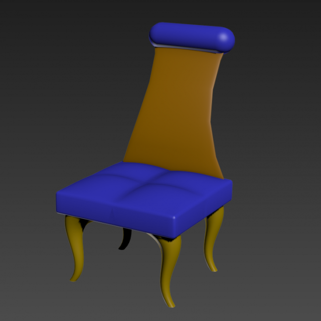 chair furniture interior 3D Модель .c4d .max .obj .3ds .fbx .stl .blend 