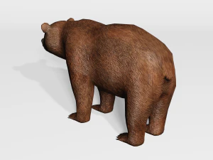 orso bruno - basso numero di poligoni Modello 3D