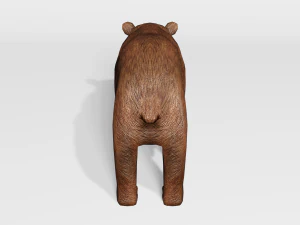 orso bruno - basso numero di poligoni Modello 3D
