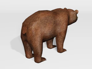 orso bruno - basso numero di poligoni Modello 3D