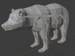 brown bear - low-poly Model 3D