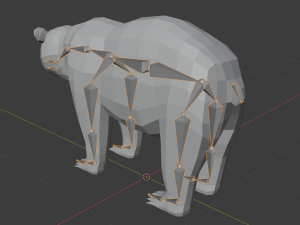 brown bear - low-poly Model 3D
