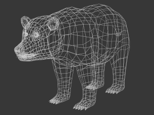 brown bear - low-poly Model 3D