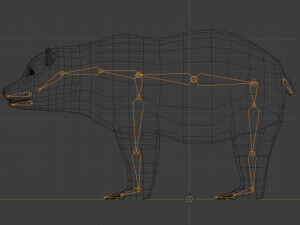 brown bear - low-poly Model 3D