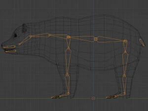 orso bruno - basso numero di poligoni Modello 3D