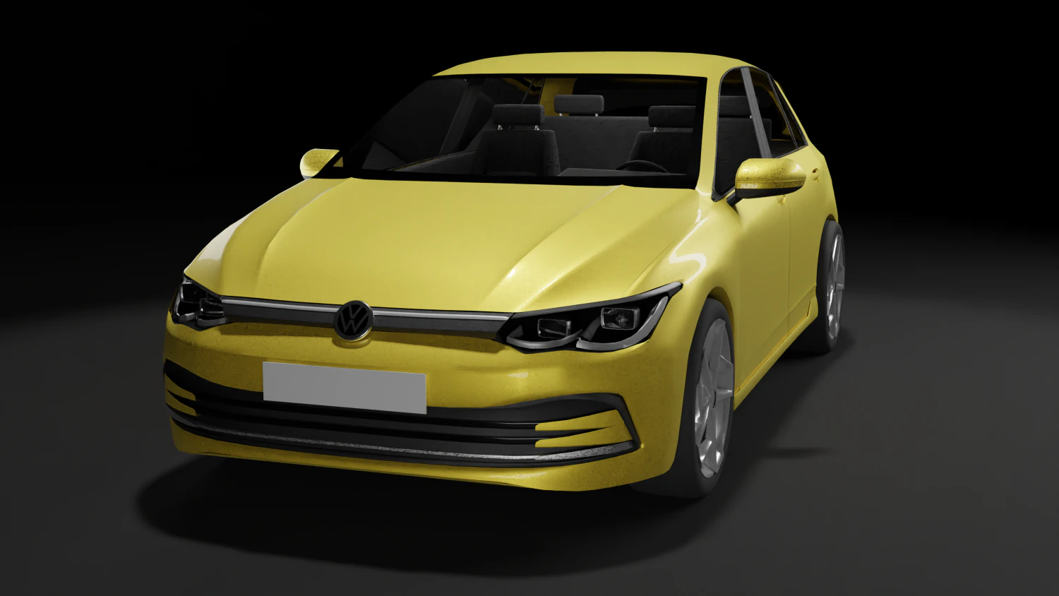 vw golf 2020 3D Model .c4d .max .obj .3ds .fbx .stl .blend 
