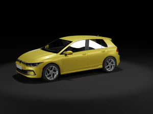 vw golf 2020 3D Model